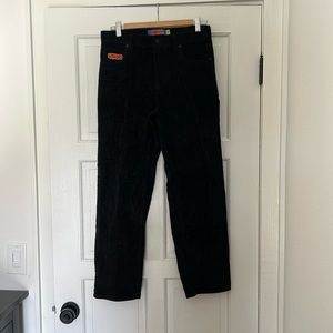 Empyre Loose Fit Black Corduroy Skate Pants size 27 youth